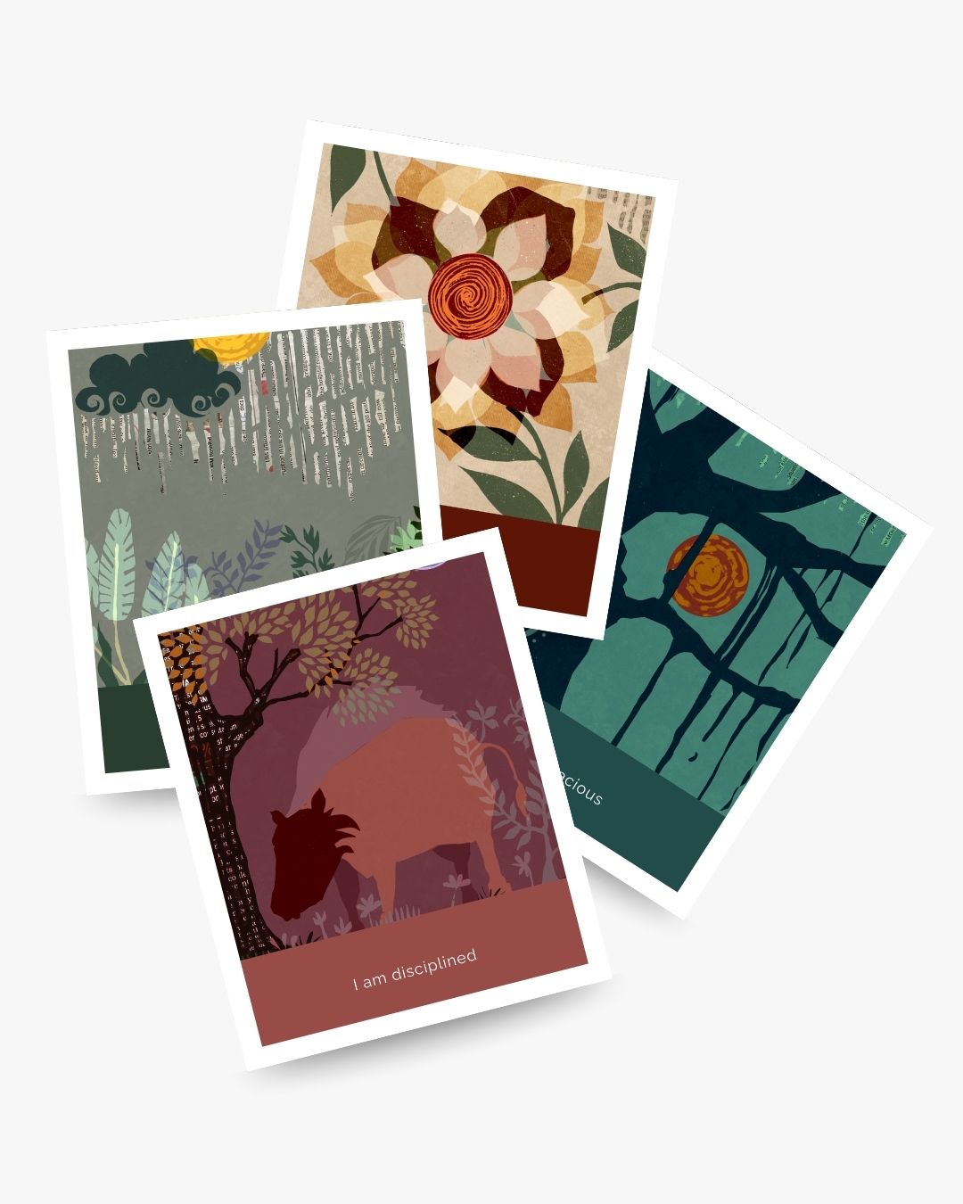 cards with captions